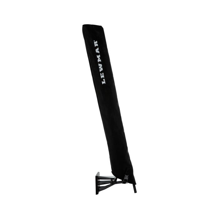 Lewmar 8-foot shallow water anchor cover in gray Sunbrella fabric with side-release buckle