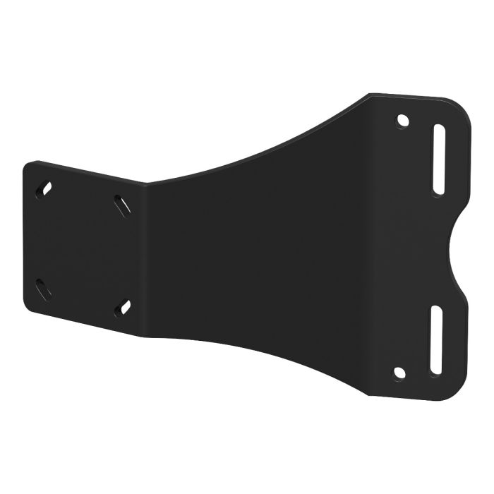 Lewmar Motor Mount Bracket black, beauty angle showing sandwich-style bracket arms and E-coated aluminum finish